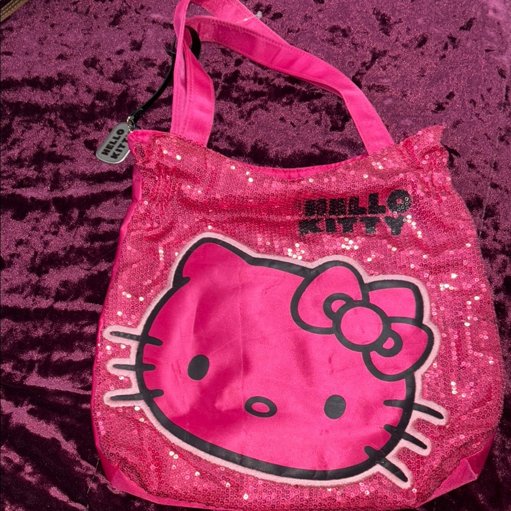Hello Kitty 2000s Pink Sequin Tote Bag
